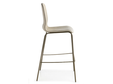 GLAMOUR UP - High steel stool with footrest by PF Stile - view 2